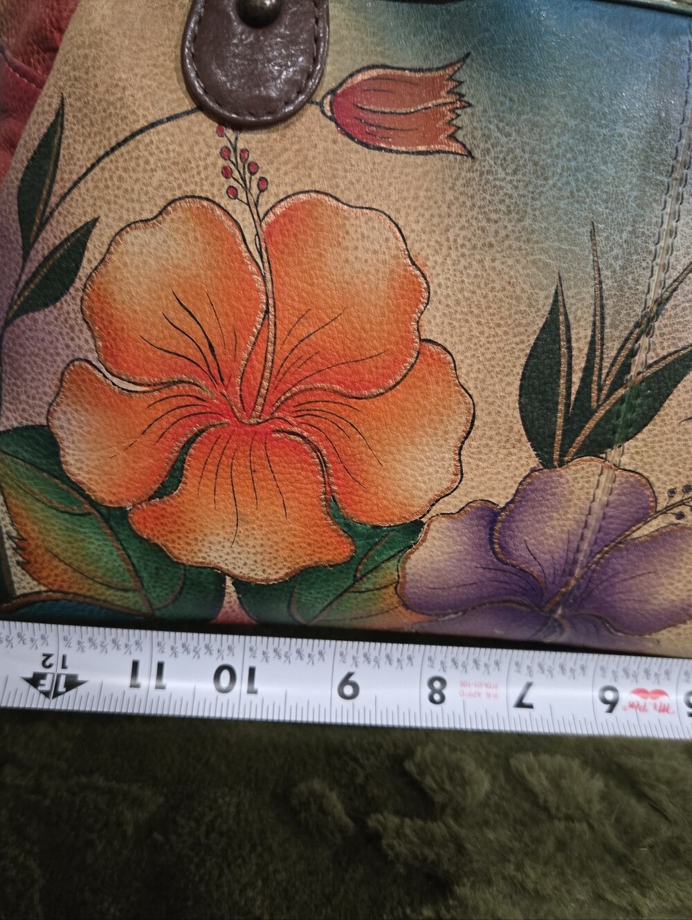 Awesome Anuschka Hand-Painted Floral Butterfly Satchel – Multicolor. GUC - Picture 12 of 16